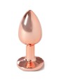 SECRETPLAY - METAL BUTT PLUG ORO ROSA TALLA S 7 CM