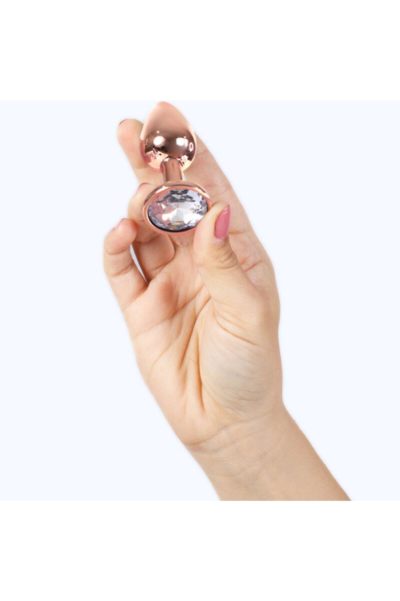 SECRETPLAY - METAL BUTT PLUG ORO ROSA TALLA S 7 CM