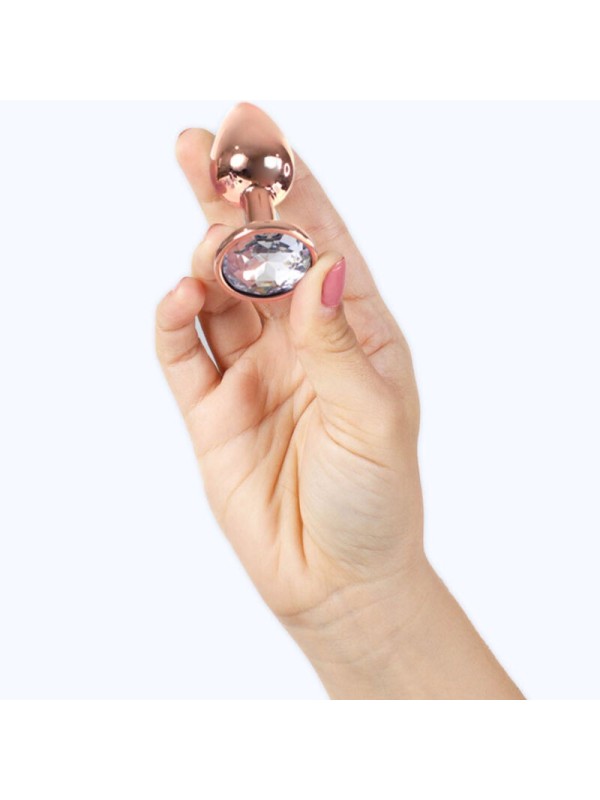 SECRETPLAY - METAL BUTT PLUG ORO ROSA TALLA S 7 CM