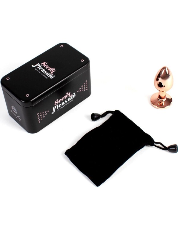 SECRETPLAY - METAL BUTT PLUG ORO ROSA TALLA S 7 CM