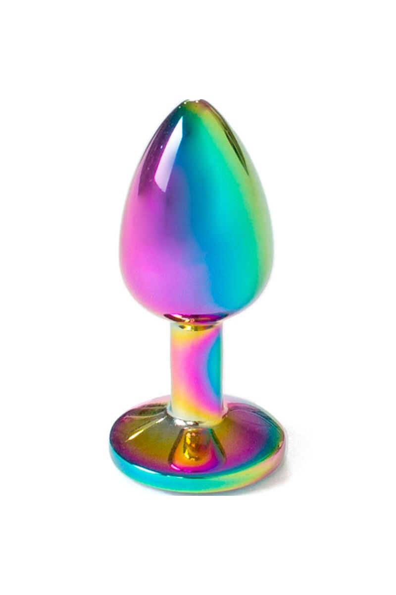 SECRETPLAY - METAL BUTT PLUG MULTICOLOR TALLA S 7 CM
