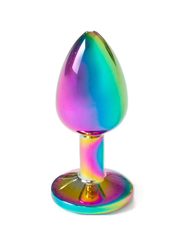 SECRETPLAY - METAL BUTT PLUG MULTICOLOR TALLA S 7 CM