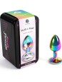 SECRETPLAY - METAL BUTT PLUG MULTICOLOR TALLA S 7 CM