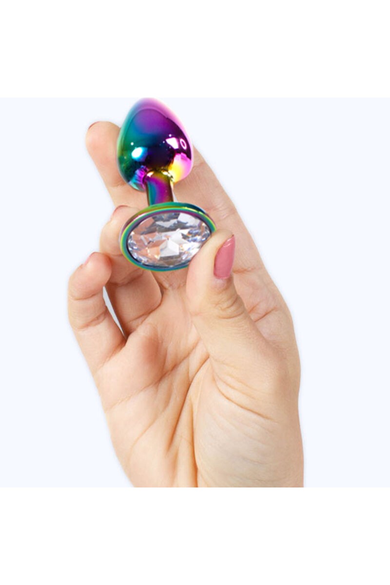 SECRETPLAY - METAL BUTT PLUG MULTICOLOR TALLA S 7 CM