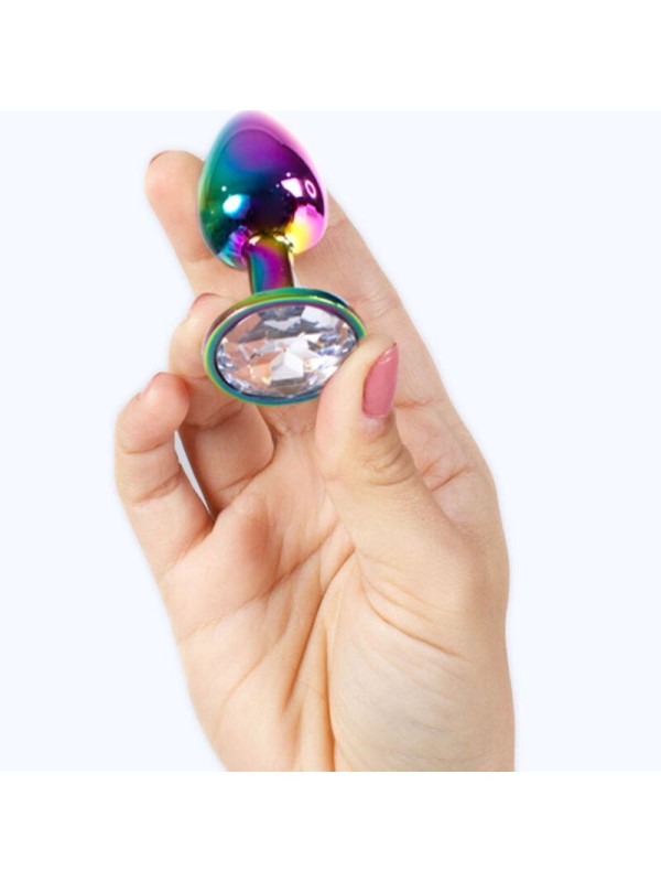 SECRETPLAY - METAL BUTT PLUG MULTICOLOR TALLA S 7 CM