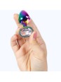 SECRETPLAY - METAL BUTT PLUG MULTICOLOR TALLA S 7 CM