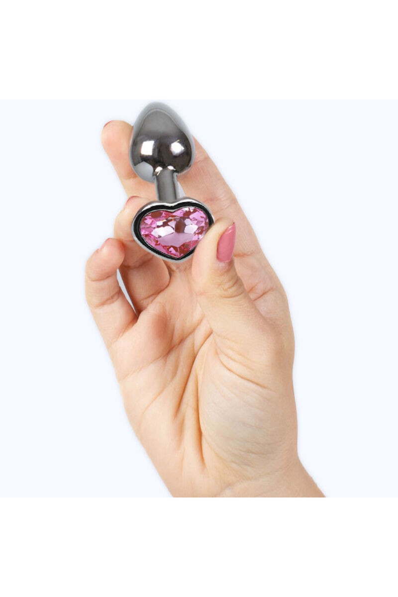 SECRETPLAY - METAL BUTT PLUG CORAZÓN FUCSIA TALLA S 7 CM