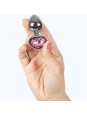 SECRETPLAY - METAL BUTT PLUG CORAZÓN FUCSIA TALLA S 7 CM