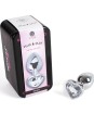 SECRETPLAY - METAL BUTT PLUG CORAZÓN TRANSPARENTE TALLA S 7 CM