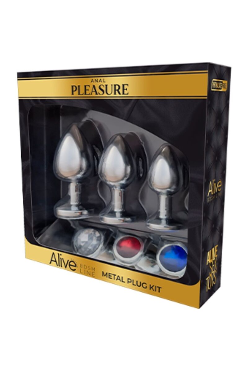 ALIVE - ANAL PLEASURE KIT 3 PLUG METAL