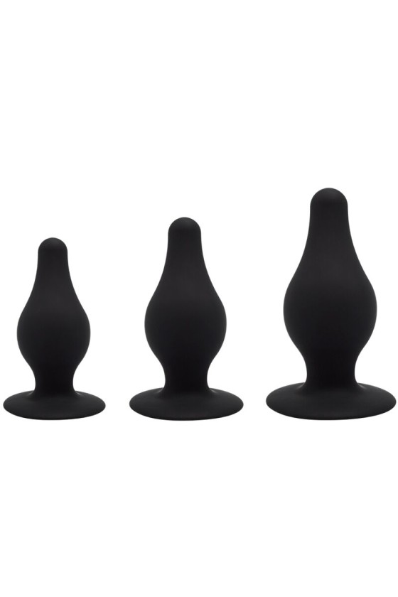 KIT PLUG ANAL SILICONA PREMIUM SILEXPAN TERMORREACTIVO TALLA S / M / L