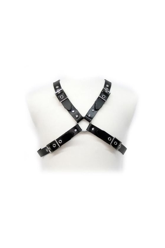 LEATHER BODY - BLACK BUCKLE HARNESS FOR MEN