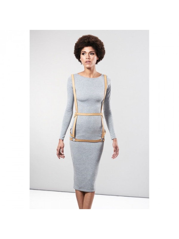BIJOUX - INDISCRETS MAZE ARNÉS FORMA DE VESTIDO MARRON