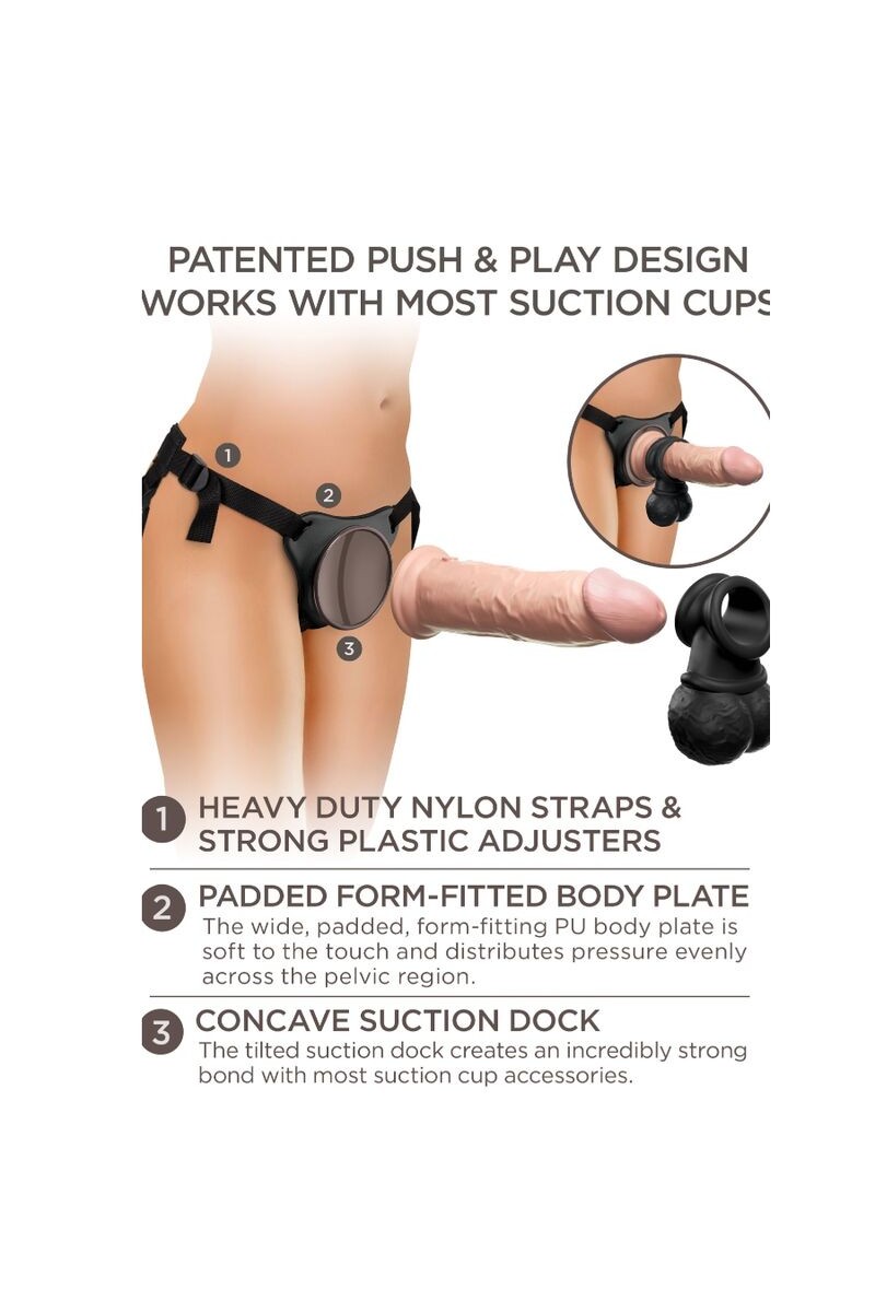 KING COCK -  ARNES AJUSTABLE DELUXE ANILLO  TESTICULOS  DILDO 20.3 CM