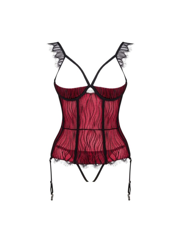 OBSESSIVE - DENISSA CORSET Y TANGA XS/S