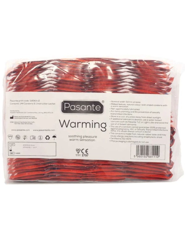 PASANTE - PRESERVATIVO EFECTO CALOR BOLSA 144 UNIDADES