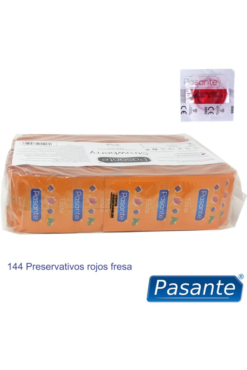 PASANTE - PRESERVATIVO SABOR FRESA BOLSA 144 UNIDADES