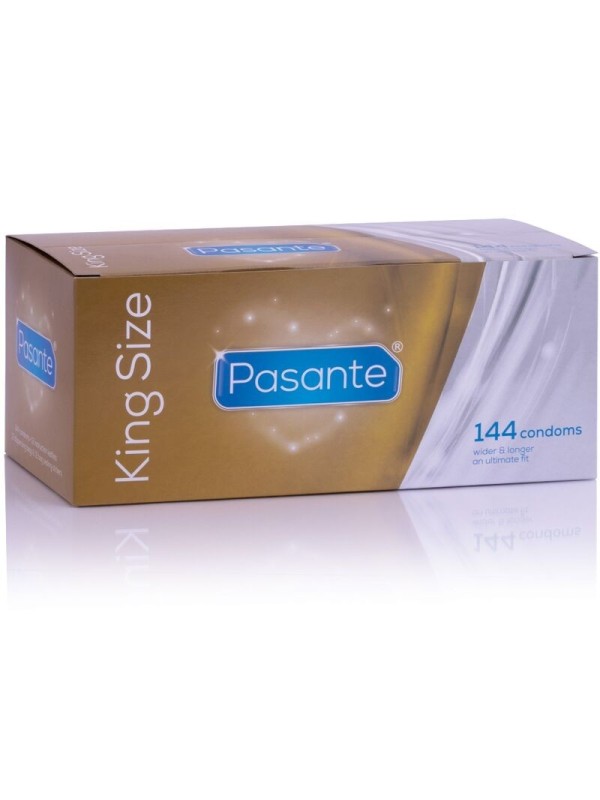 PASANTE - PRESERVATIVOS KING MS LARGOS Y ANCHOS CAJA 144 UNIDADES
