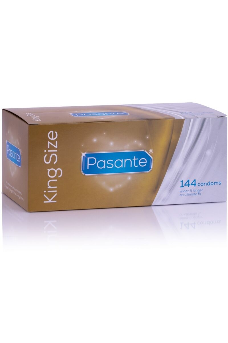 PASANTE - PRESERVATIVOS KING MS LARGOS Y ANCHOS CAJA 144 UNIDADES