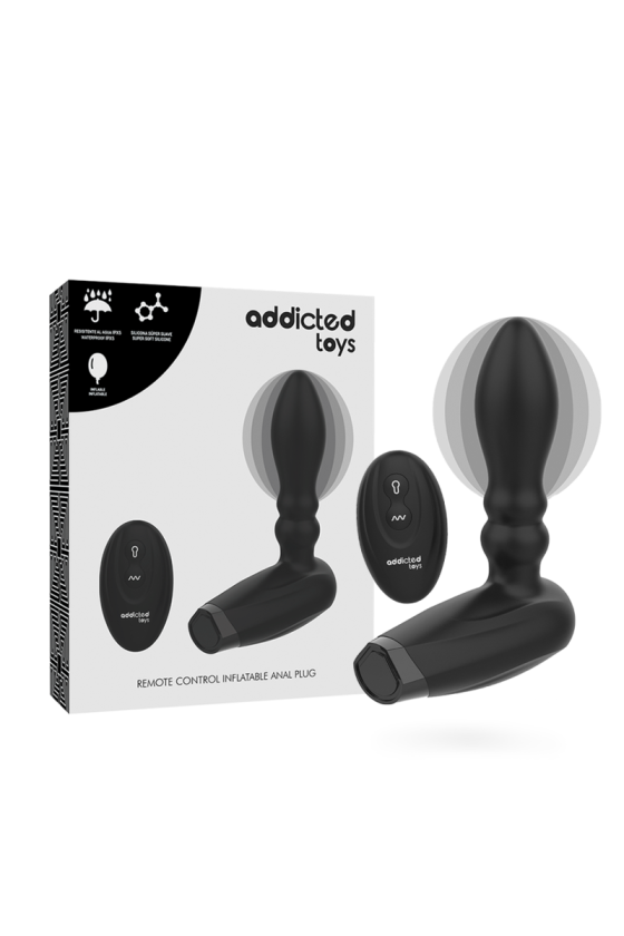 ADDICTED TOYS - PLUG INFLABLE CONTROL REMOTO 10 MODOS DE VIBRACION