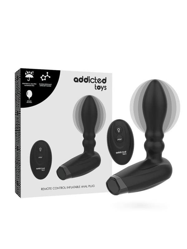 ADDICTED TOYS - PLUG INFLABLE CONTROL REMOTO 10 MODOS DE VIBRACION