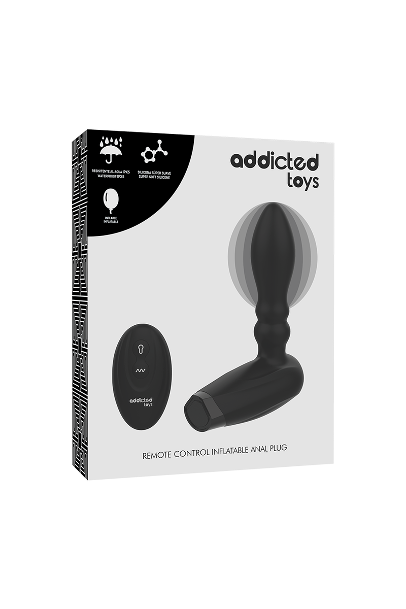ADDICTED TOYS - PLUG INFLABLE CONTROL REMOTO 10 MODOS DE VIBRACION