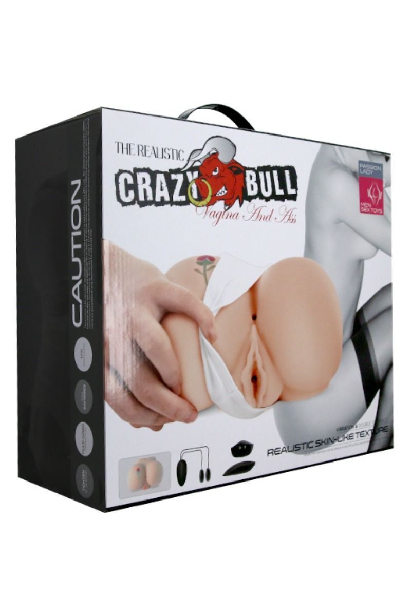 CRAZY BULL - VAGINA Y ANO CON TATUAJE REALISTICOS CON VIBRACION