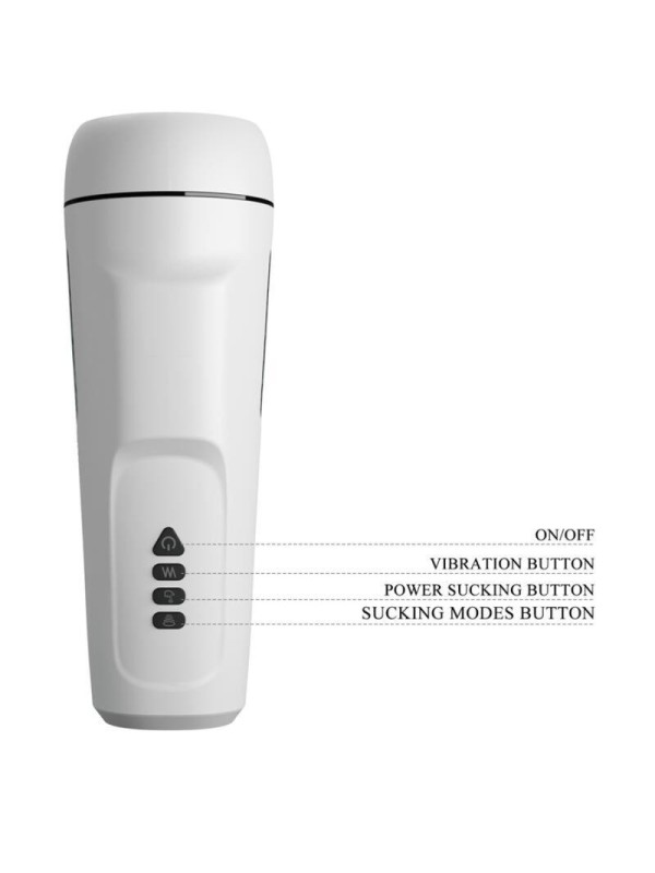 PRETTY LOVE - SIENNA MASTURBADOR MASCULINO VIBRACIÓN. VOZ Y SUCCIÓN