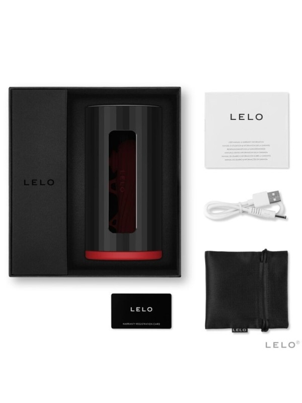 LELO - F1S V2 MASTURBADOR CON TECNOLOGIA SDK ROJO - NEGRO
