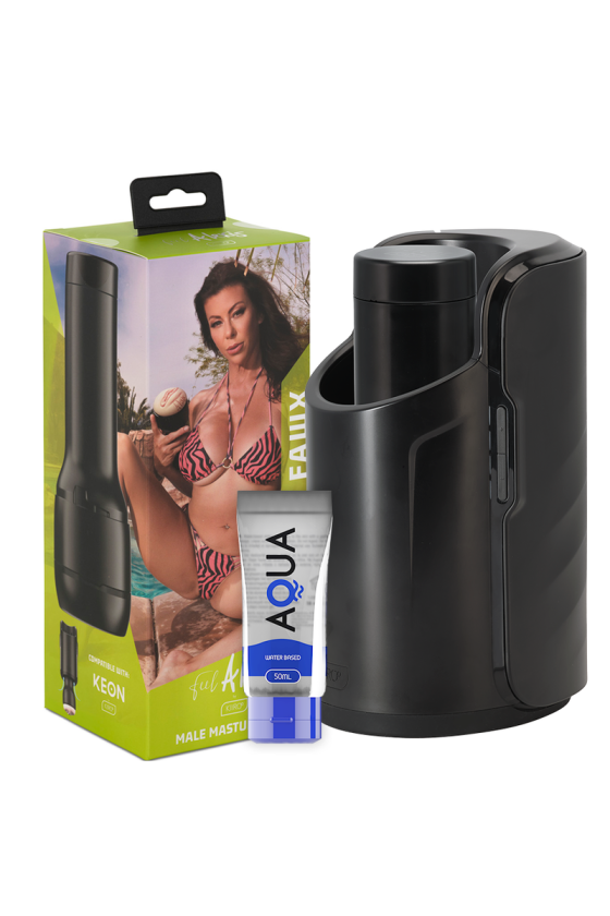 KIIROO - KEON + ALEXIS FAWX STROKER + LUBRICANTE AQUA QUALITY 50 ML