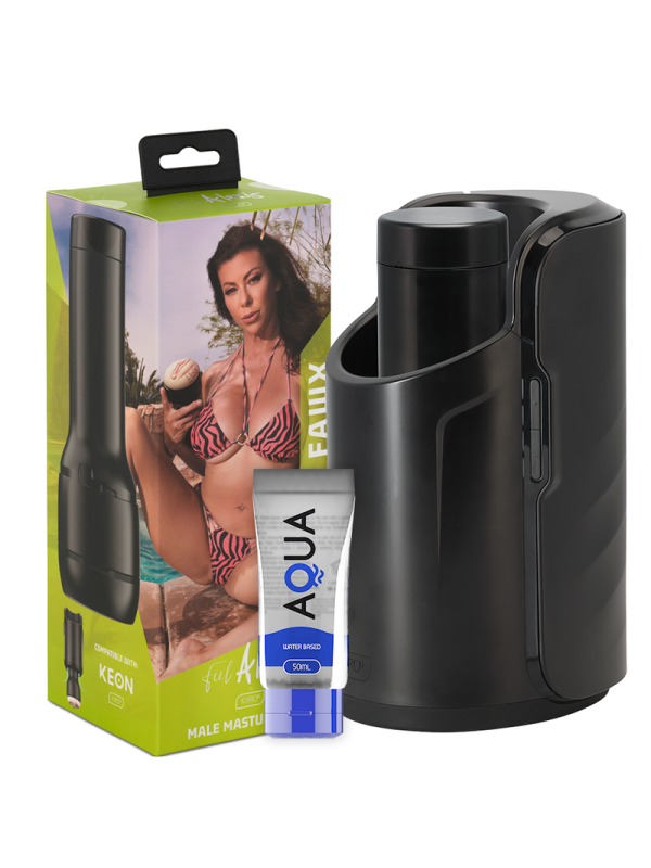 KIIROO - KEON + ALEXIS FAWX STROKER + LUBRICANTE AQUA QUALITY 50 ML