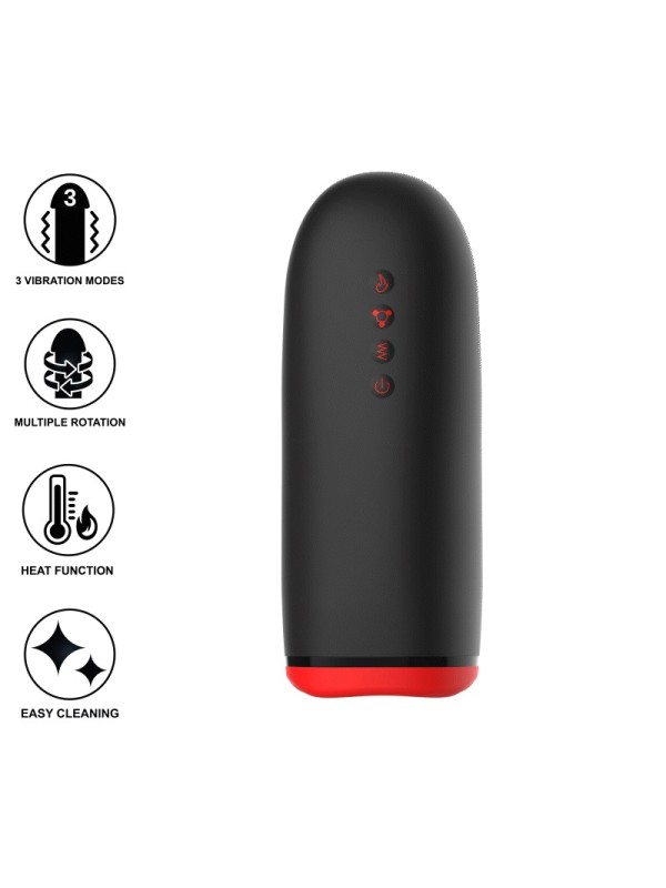 JAMYJOB - SPIN-X MASTURBADOR CON ROTACIÓN Y FUNCIÓN CALOR