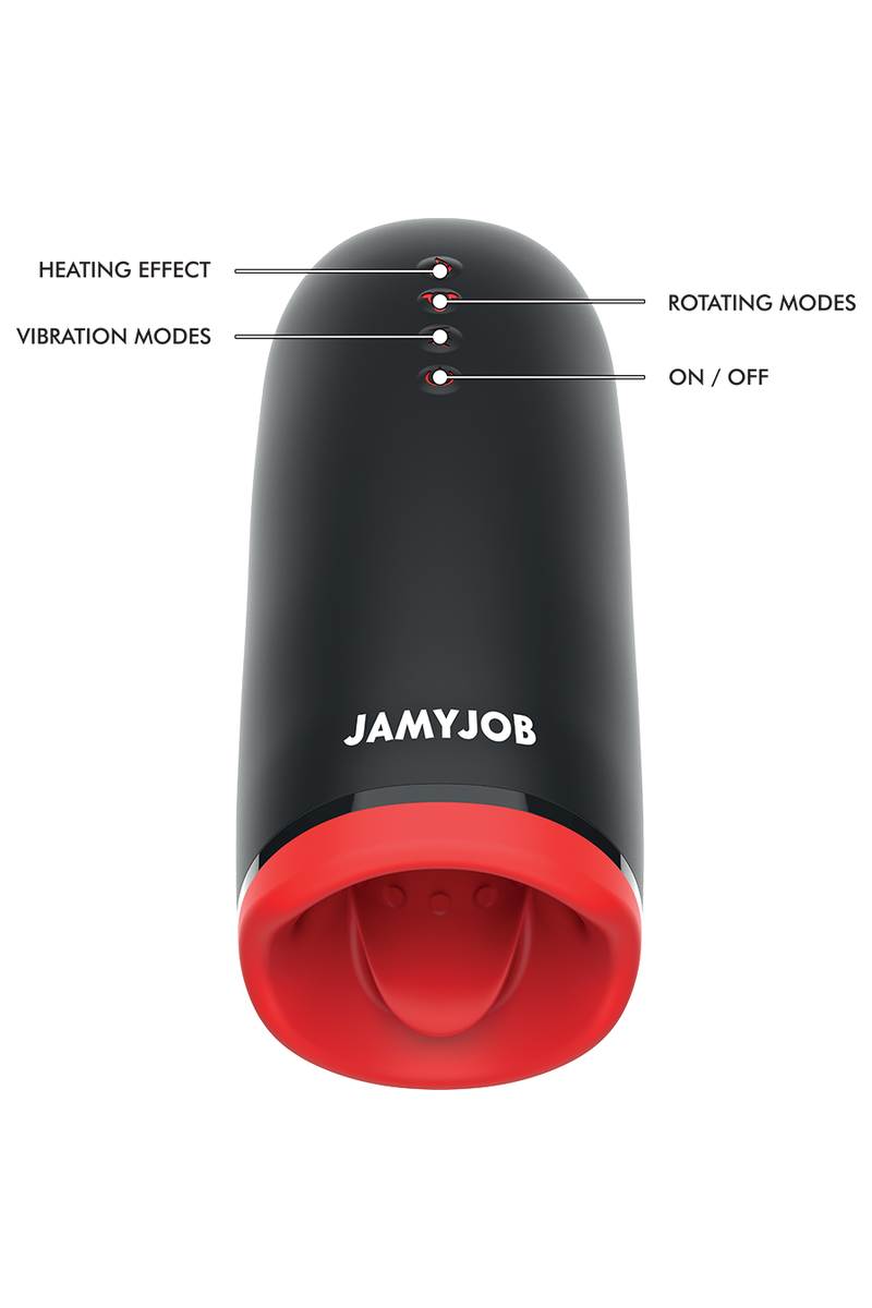 JAMYJOB - SPIN-X MASTURBADOR CON ROTACIÓN Y FUNCIÓN CALOR