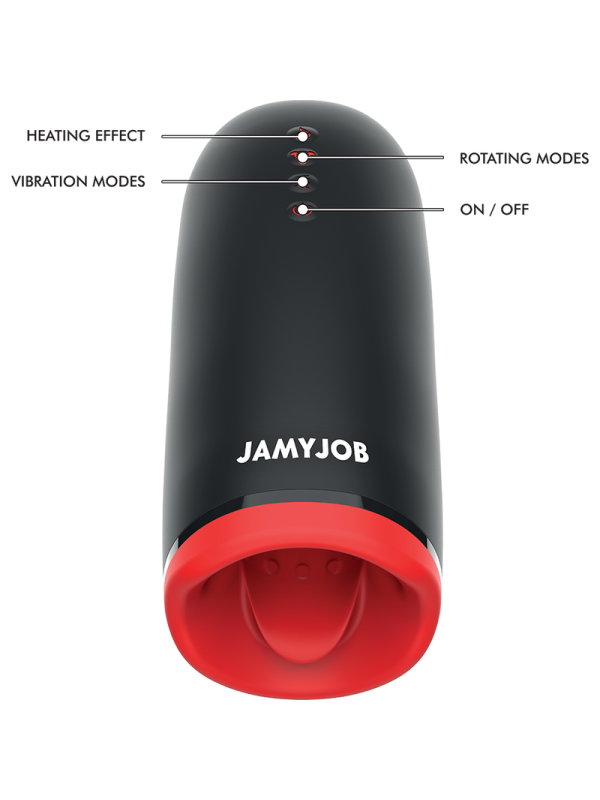 JAMYJOB - SPIN-X MASTURBADOR CON ROTACIÓN Y FUNCIÓN CALOR