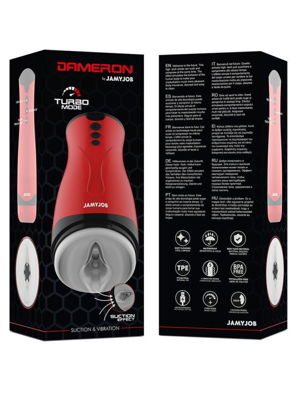 JAMYJOB - MASTURBADOR DE SUCCIÓN Y VIBRACIÓN DAMERON