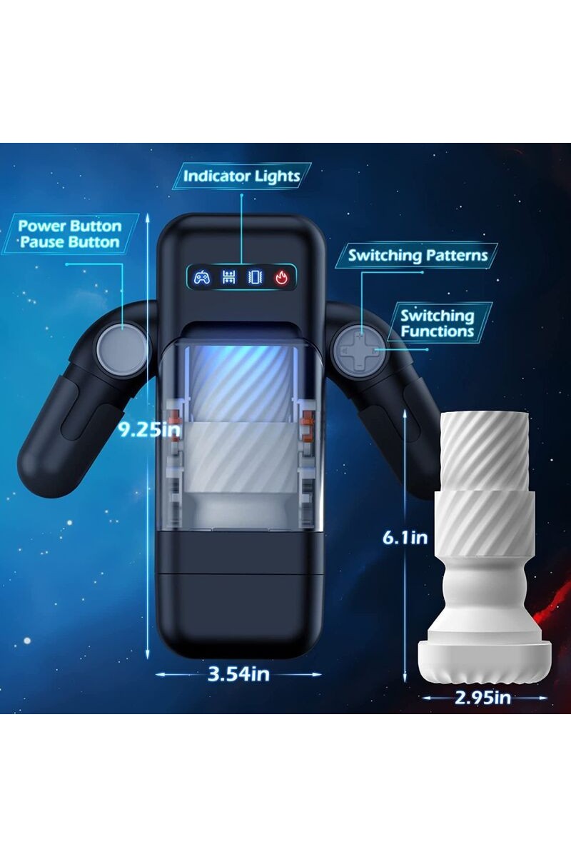 GAME CUP - MASTURBADOR MASCULINO CON VIBRACIÓN Y FUNCIÓN CALOR