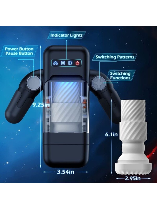 GAME CUP - MASTURBADOR MASCULINO CON VIBRACIÓN Y FUNCIÓN CALOR