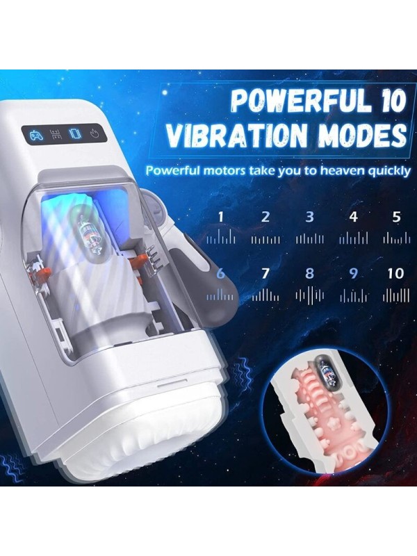 GAME CUP - MASTURBADOR MASCULINO CON VIBRACIÓN Y FUNCIÓN CALOR