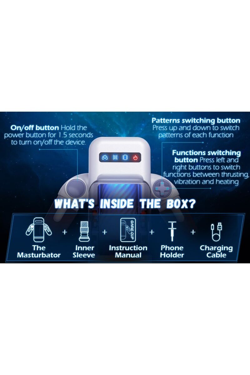 GAME CUP - MASTURBADOR MASCULINO CON VIBRACIÓN Y FUNCIÓN CALOR