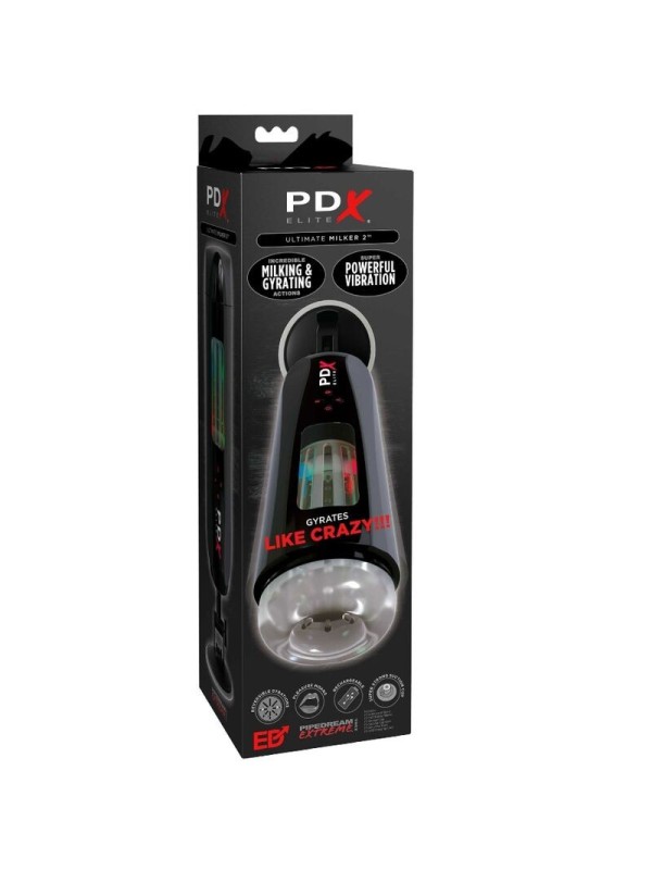 PDX ELITE - MASTURBADOR STROKER ULTIMATE MILKER 2 GIRATORIO Y VIBRADOR