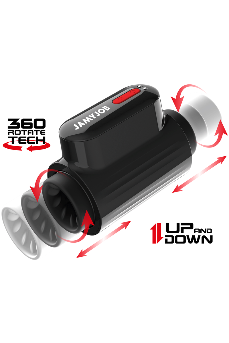 JAMYJOB - VORTEX MASTURBADOR TURBO CON EMPUJE Y ROTACIÓN 360