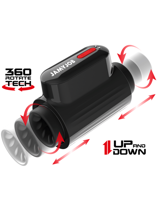 JAMYJOB - VORTEX MASTURBADOR TURBO CON EMPUJE Y ROTACIÓN 360