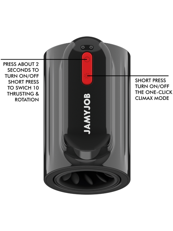 JAMYJOB - VORTEX MASTURBADOR TURBO CON EMPUJE Y ROTACIÓN 360