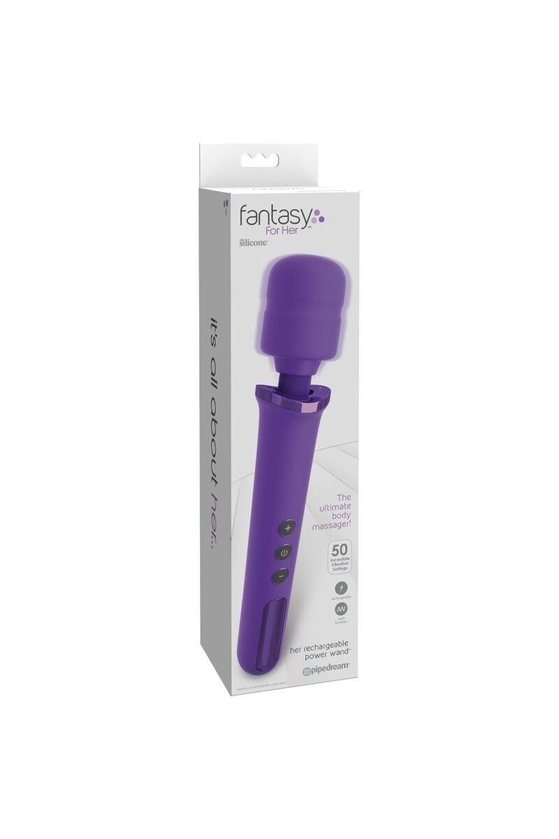 FANTASY FOR HER - MASAJEADOR WAND RECARGABLE & VIBRADOR 50 NIVELES
