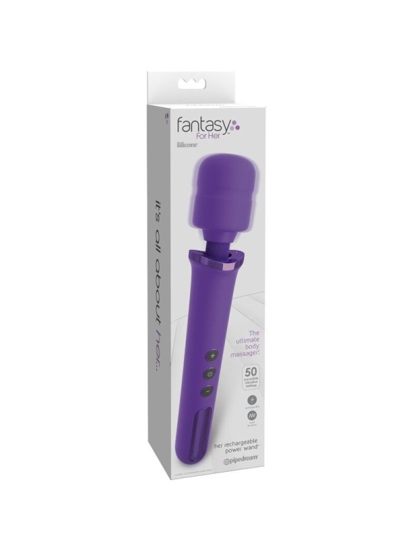 FANTASY FOR HER - MASAJEADOR WAND RECARGABLE & VIBRADOR 50 NIVELES