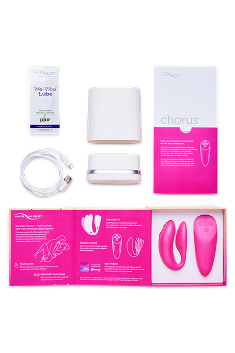 WE-VIBE - CHORUS VIBRADOR PAREJAS CON CONTROL SQUEEZE ROSA