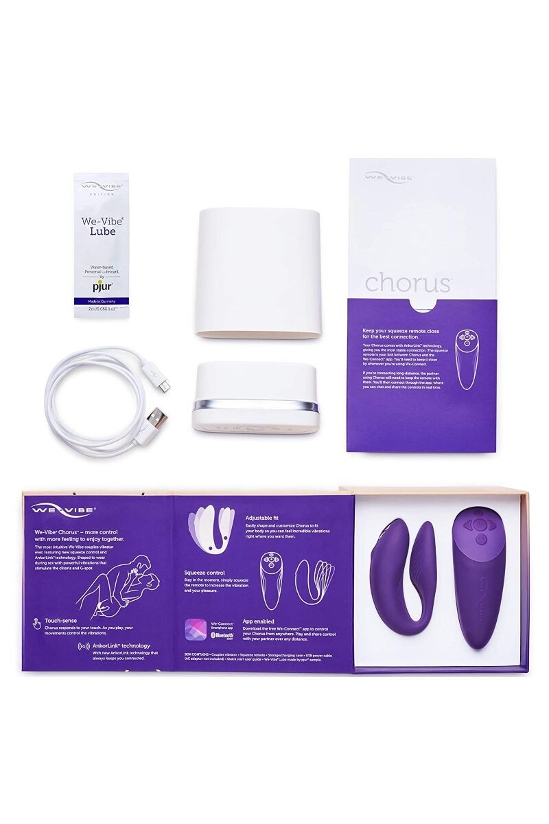 WE-VIBE - CHORUS VIBRADOR PAREJAS CON CONTROL SQUEEZE LILA
