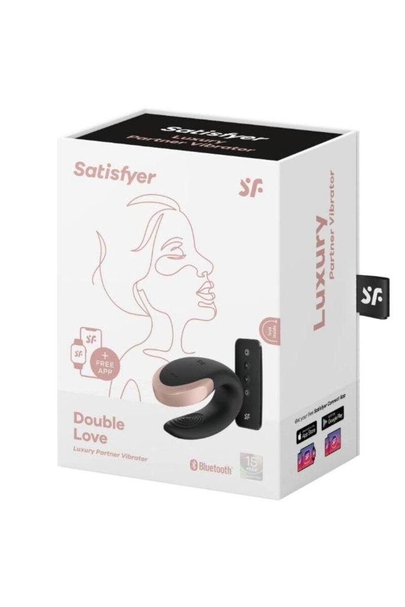 SATISFYER - APP DOUBLE LOVE VIBRADOR PAREJAS LUXURY NEGRO