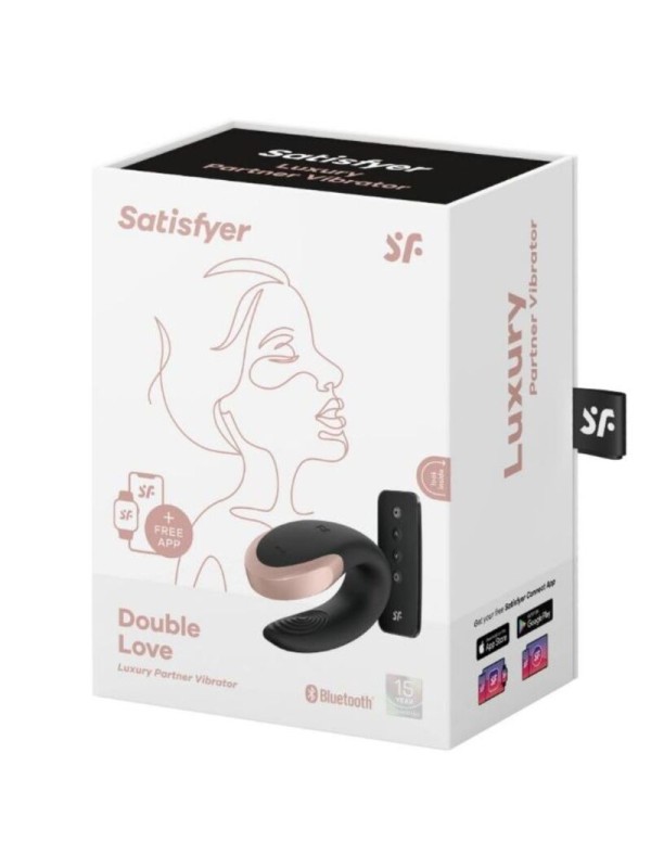 SATISFYER - APP DOUBLE LOVE VIBRADOR PAREJAS LUXURY NEGRO