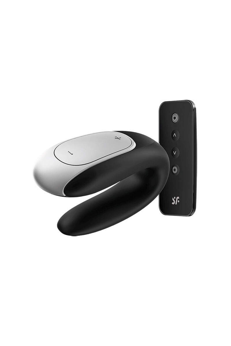 SATISFYER - DOUBLE FUN PARTNER VIBRADOR NEGRO